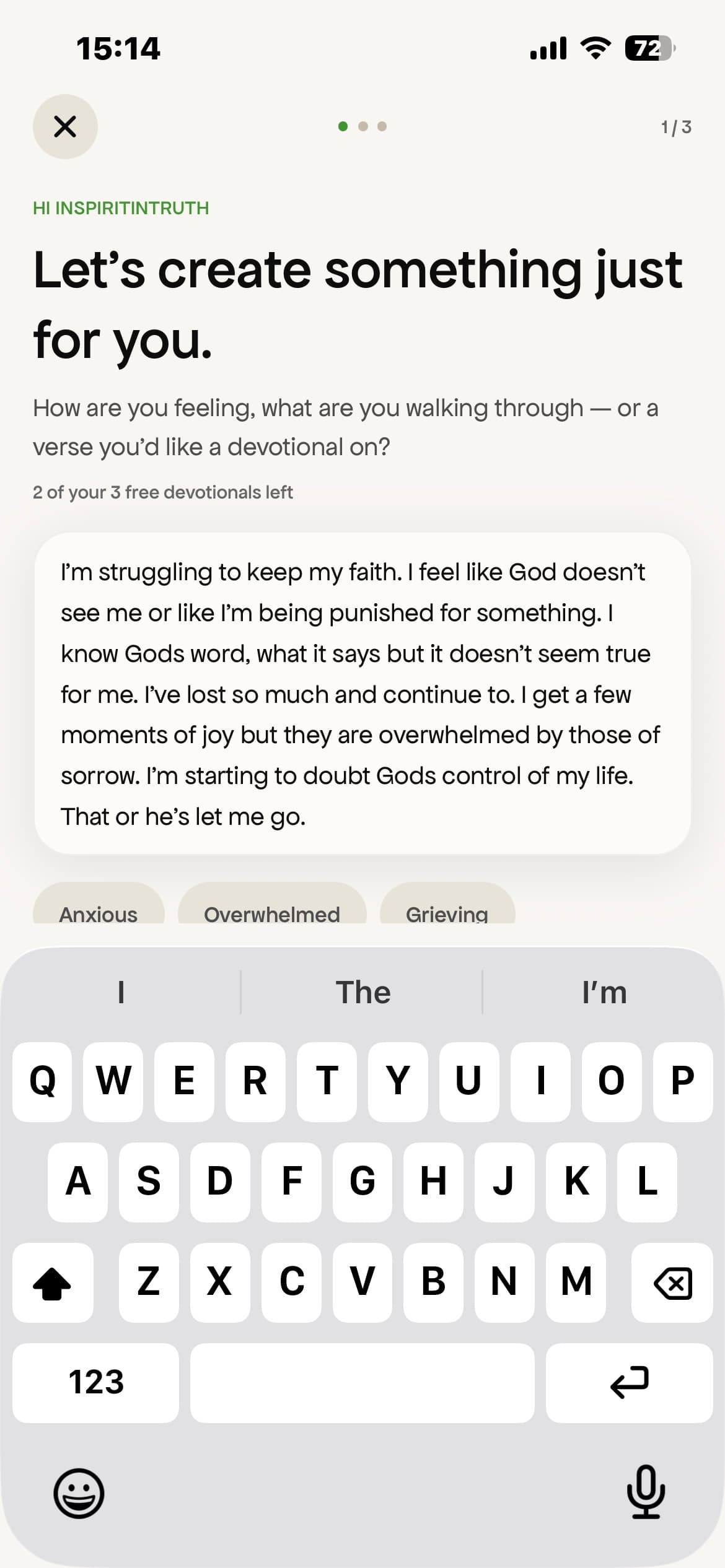 InSpiritInTruth: Tell it what is going on. It writes for that.